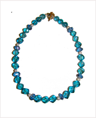 Aqua Aura Orb Necklace in Blue