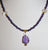 Angel Aura and Faceted Amethyst Drop Ancient necklace