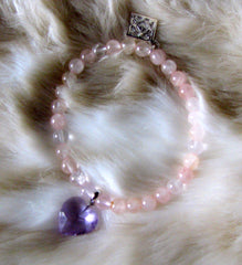 Rose Quartz and Ametrine Charm Bracelet