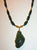 Quan Yin in Moldavite and Green Tourmaline Necklace