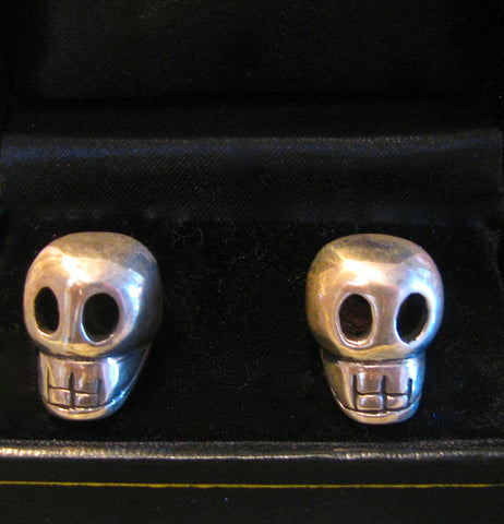 Sterling Silver Skull Cufflinks