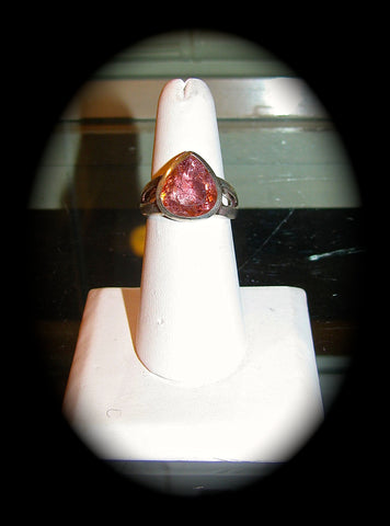 Pear Shaped  Pink Tourmaline Ring