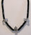 Black Onyx and Tibetan Quartz point Necklace