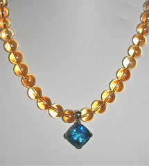 Golden Aura Necklace with Pendant