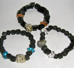 Black Tourmaline and Pyrite Bracelets