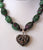 Zoisite and Garnet Heart Necklace