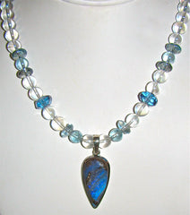 Atlantean Orb and Boulder Opal Necklace
