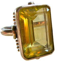 Large Green Gold Ring